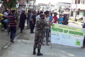इनरुवामा बुद्ध जयन्तीमा सरसफाई