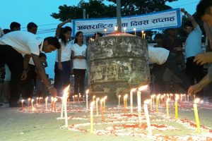 इनरुवामा युवा दिवसमा दीप प्रज्वलन