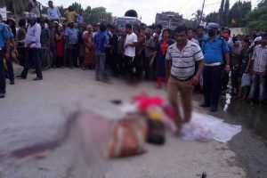 विराटनगरमा ट्रकको ठक्करबाट एक महिलाको मृत्यु