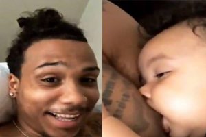 पिताले छोरीलाई स्तनपान गराएको तस्बिर भाइरल