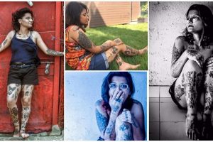 यी युवती जसले शरीरका सबै अंगमा टाटु बनाएर विश्व किर्तिमान