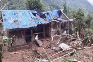 पाँचथरमा बाढीबाट ४४७ जना विस्थापित, ९५ वटा घरमा क्षती