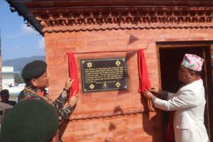 सेनाको सहयोगमा १२ वर्षपछि भोजपुरको निशान भगवती मन्दिरमा निशान पुनर्स्थापना