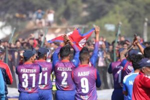 नेपाली राष्ट्रिय क्रिकेट टोलीले कालोपट्टी बाँधेर फाइनल खेल्ने