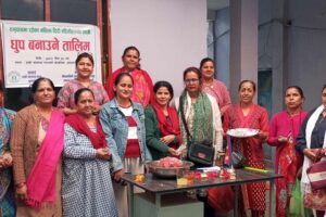 इनरुवामा धूप बनाउने तालिम सम्पन्न