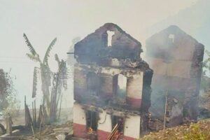 डढेलोले खोटाङमा चार घर जले ८० बढी चौपाय मरे