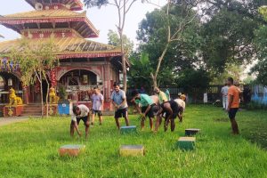 बविया फुटबल क्लवद्वारा भगवती मन्दिरको सरसफाइ